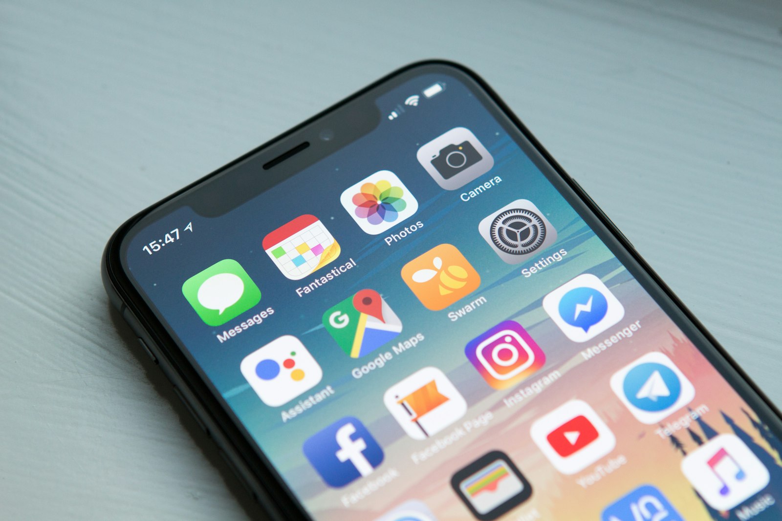 Mobile app UI on phone