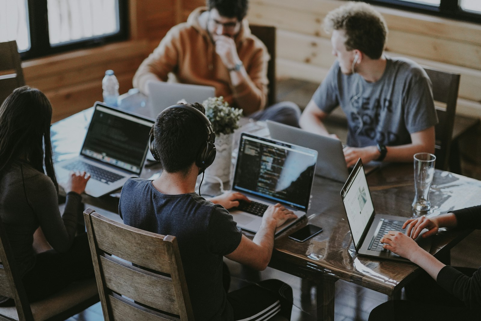 Creative team collaborating in a studio