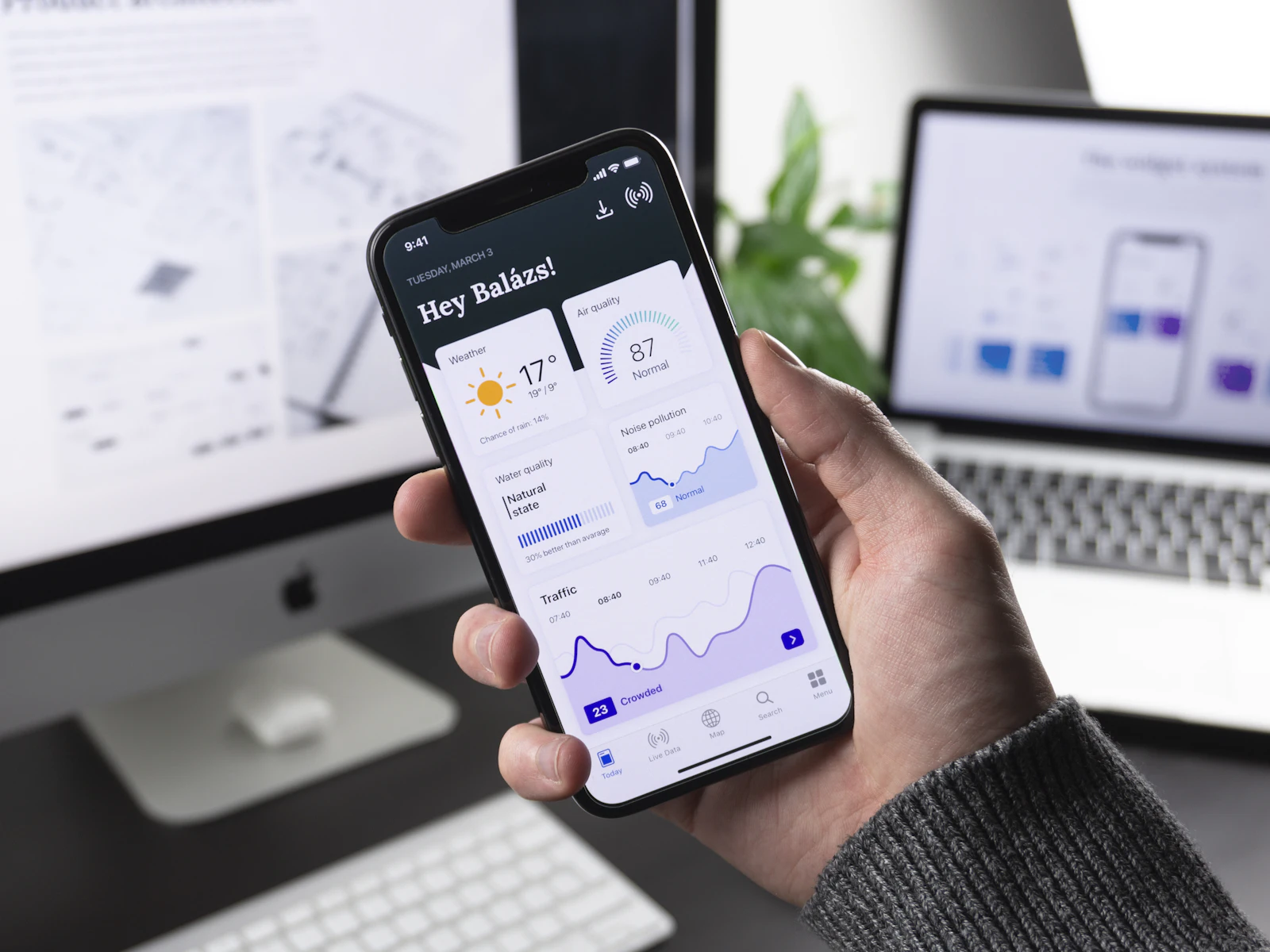 UI components on a design board